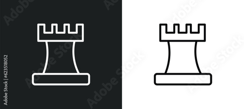 chess piece icon isolated in white and black colors. chess piece outline vector icon from arcade collection for web, mobile apps and ui.