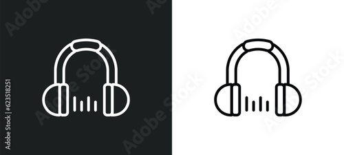 headphones icon isolated in white and black colors. headphones outline vector icon from electronic devices collection for web, mobile apps and ui.