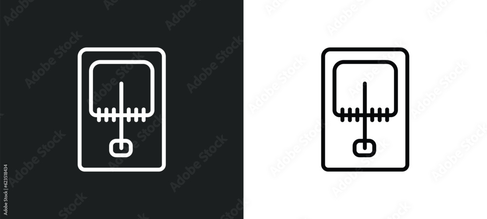 mourap icon isolated in white and black colors. mourap outline vector icon from electronic devices collection for web, mobile apps and ui.