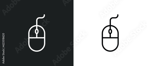 mouse icon isolated in white and black colors. mouse outline vector icon from electronic devices collection for web, mobile apps and ui.