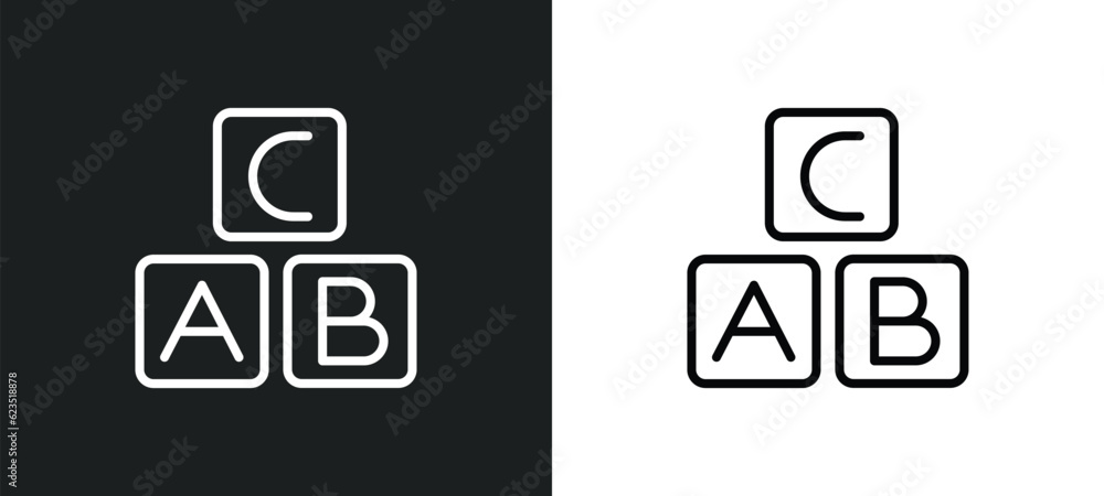 alphabet icon isolated in white and black colors. alphabet outline vector icon from education collection for web, mobile apps and ui. alphabet icon isolated in white and black colors. alphabet outline vector icon from education collection for web, mobile apps and ui.