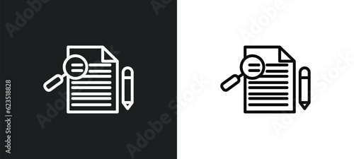 thesis icon isolated in white and black colors. thesis outline vector icon from education collection for web, mobile apps and ui.
