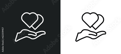 hand care icon isolated in white and black colors. hand care outline vector icon from education collection for web, mobile apps and ui.