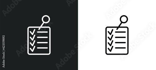 check list icon isolated in white and black colors. check list outline vector icon from education collection for web, mobile apps and ui.