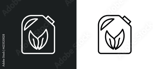 biodiesel icon isolated in white and black colors. biodiesel outline vector icon from ecology collection for web, mobile apps and ui.