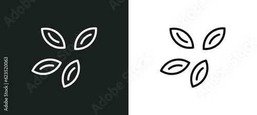 seeds icon isolated in white and black colors. seeds outline vector icon from ecology collection for web, mobile apps and ui.