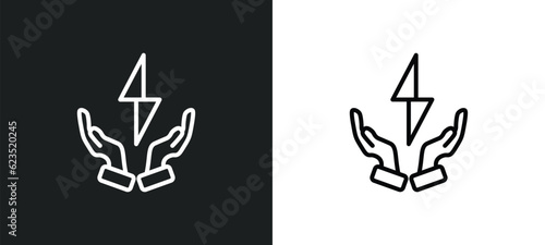 green energy source icon isolated in white and black colors. green energy source outline vector icon from ecology collection for web, mobile apps and ui.