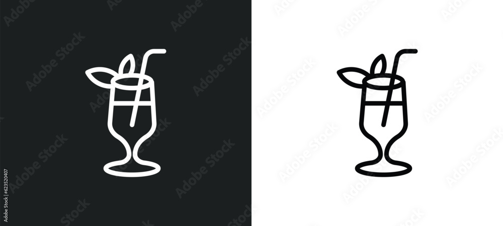 tropical itch icon isolated in white and black colors. tropical itch outline vector icon from drinks collection for web, mobile apps and ui. tropical itch icon isolated in white and black colors. tropical itch outline vector icon from drinks collection for web, mobile apps and ui.