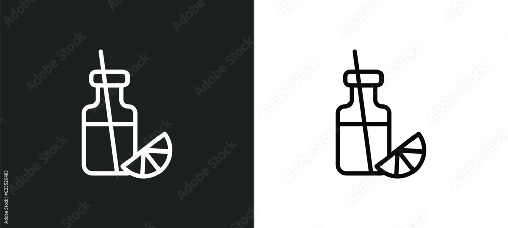 juice bottle icon isolated in white and black colors. juice bottle outline vector icon from drinks collection for web, mobile apps and ui. juice bottle icon isolated in white and black colors. juice bottle outline vector icon from drinks collection for web, mobile apps and ui.