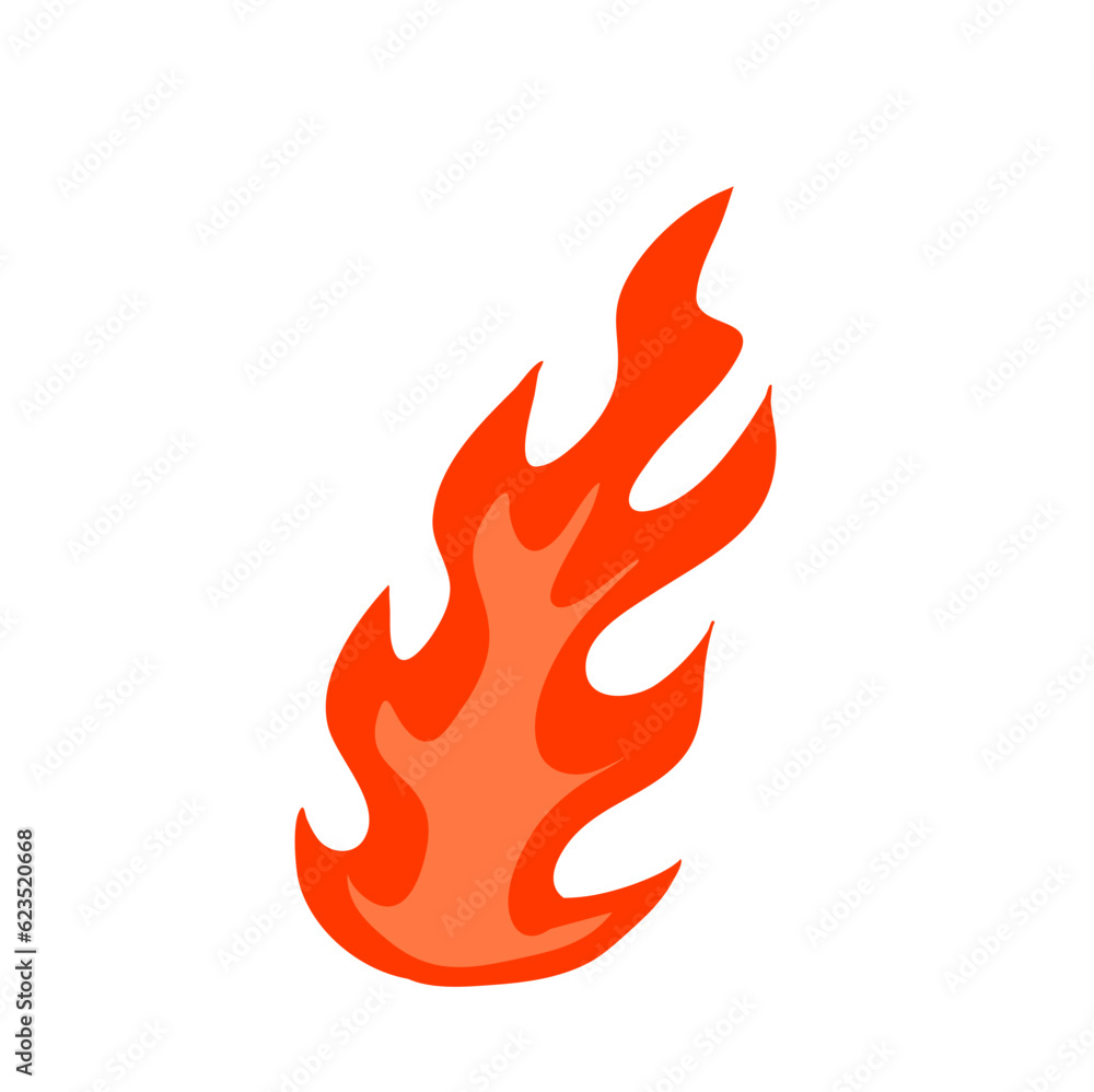 Hot Red Fire Vector Illustration Hot Red Fire Vector Illustration