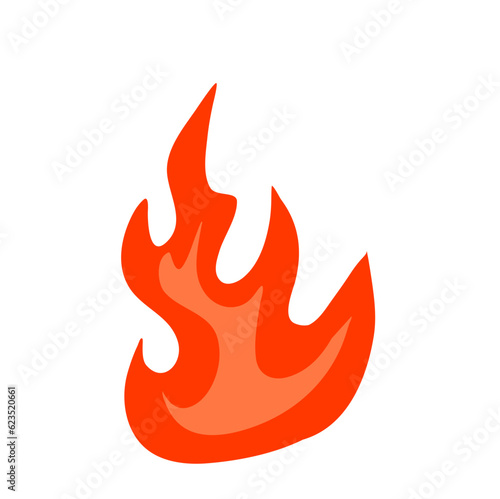 Hot Red Fire Vector Illustration