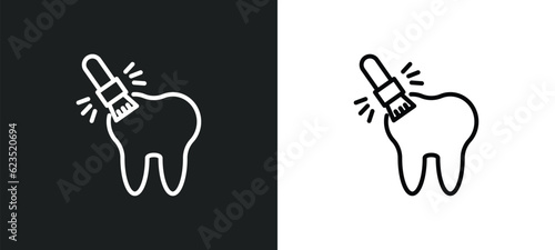 sealants icon isolated in white and black colors. sealants outline vector icon from dentist collection for web, mobile apps and ui.