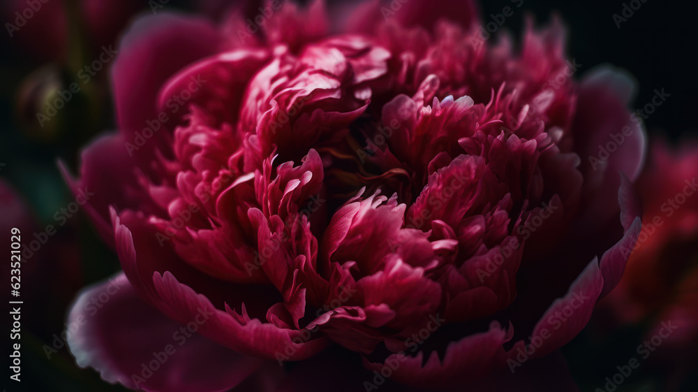 Vibrant deep pink petals at centre of peony flower.
Generative AI Vibrant deep pink petals at centre of peony flower.
Generative AI