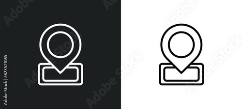 localize icon isolated in white and black colors. localize outline vector icon from delivery and logistic collection for web, mobile apps and ui.