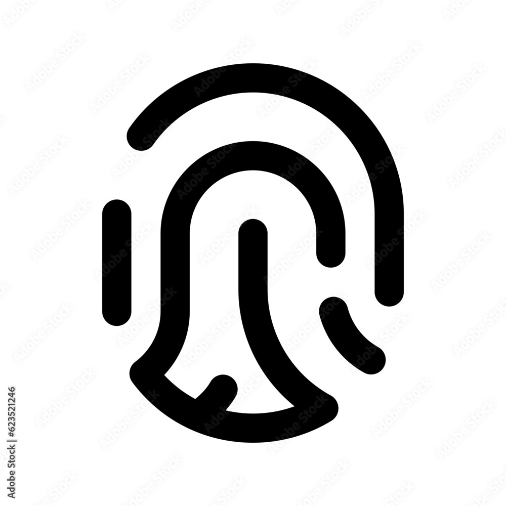 fingerprint glyph icon