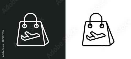 duty free icon isolated in white and black colors. duty free outline vector icon from delivery and logistic collection for web, mobile apps and ui.