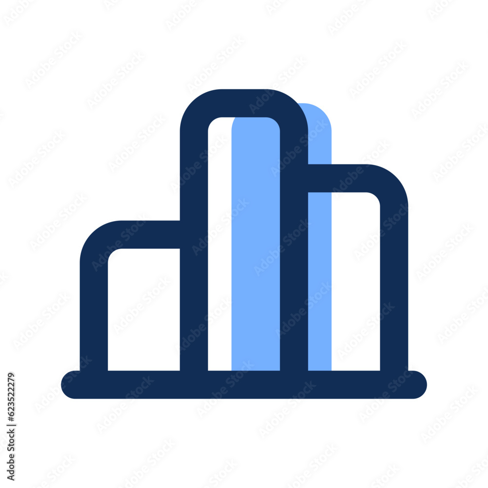 bar chart filled line icon bar chart filled line icon