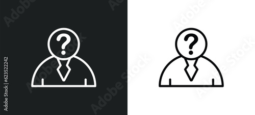 anonymity icon isolated in white and black colors. anonymity outline vector icon from blockchain collection for web, mobile apps and ui.