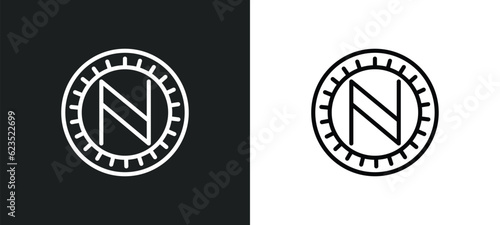 icon isolated in white and black colors. outline vector icon from cryptocurrency collection for web, mobile apps and