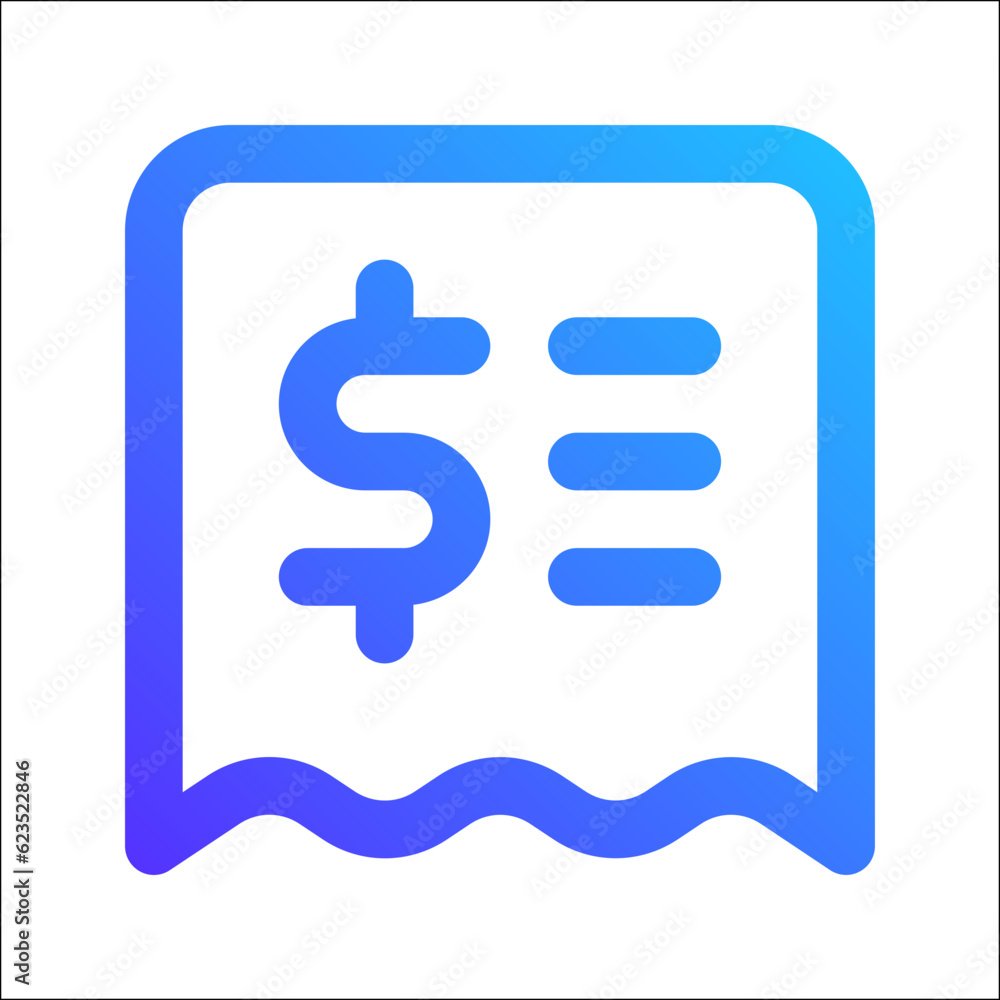bill gradient icon bill gradient icon