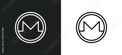 icon isolated in white and black colors. outline vector icon from cryptocurrency collection for web, mobile apps and