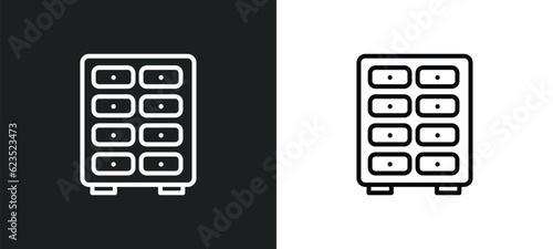 big clo icon isolated in white and black colors. big clo outline vector icon from construction collection for web, mobile apps and ui.