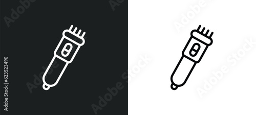 clippers icon isolated in white and black colors. clippers outline vector icon from construction collection for web, mobile apps and ui.