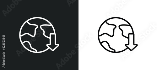 download from the net icon isolated in white and black colors. download from the net outline vector icon from collection. thin linear collection for web  mobile apps and ui.