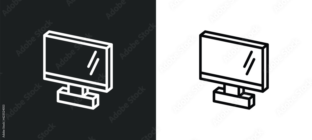 3d screen icon isolated in white and black colors. 3d screen outline vector icon from computer collection for web, mobile apps and ui. 3d screen icon isolated in white and black colors. 3d screen outline vector icon from computer collection for web, mobile apps and ui.