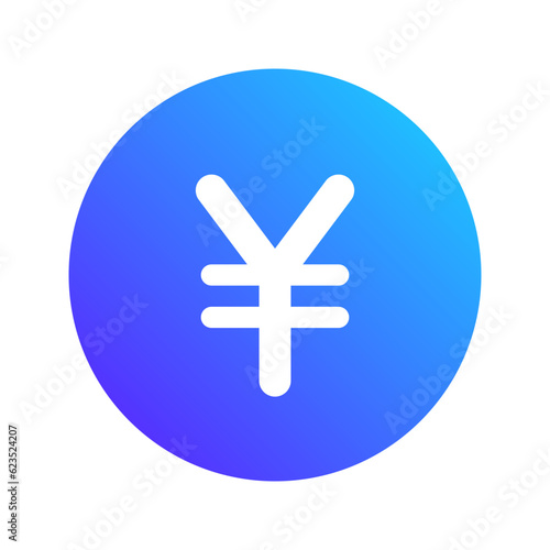 yen gradient fill icon