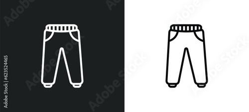 sweatpants icon isolated in white and black colors. sweatpants outline vector icon from clothes collection for web  mobile apps and ui.