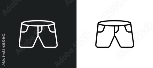 denim shorts icon isolated in white and black colors. denim shorts outline vector icon from clothes collection for web  mobile apps and ui.