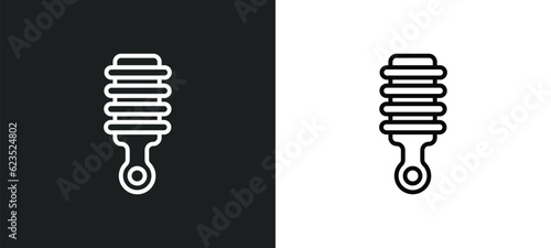 suspension icon isolated in white and black colors. suspension outline vector icon from cleaning collection for web, mobile apps and ui.