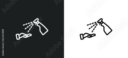 sterilization icon isolated in white and black colors. sterilization outline vector icon from cleaning collection for web, mobile apps and ui.