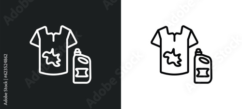 stain remover icon isolated in white and black colors. stain remover outline vector icon from cleaning collection for web  mobile apps and ui.