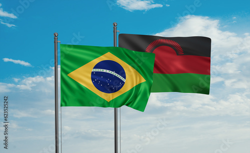 Malawi and Brazil flag