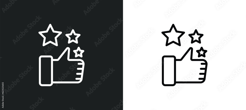 thumb up with star icon isolated in white and black colors. thumb up with star outline vector icon from cinema collection for web, mobile apps and ui. thumb up with star icon isolated in white and black colors. thumb up with star outline vector icon from cinema collection for web, mobile apps and ui.