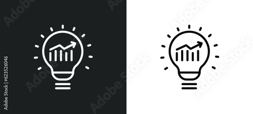 solution icon isolated in white and black colors. solution outline vector icon from business collection for web, mobile apps and ui.