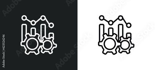 production icon isolated in white and black colors. production outline vector icon from business and analytics collection for web, mobile apps and ui.