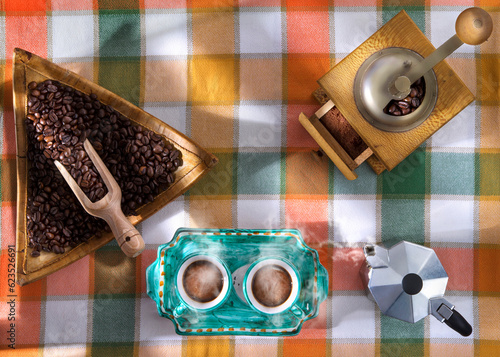 still life with coffee cup photo