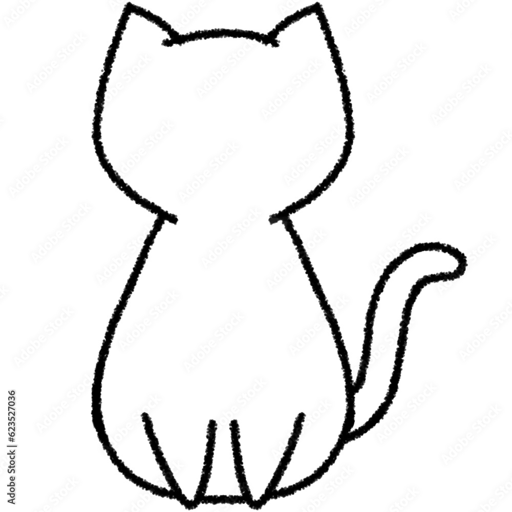 Fototapeta premium contour of a cat.