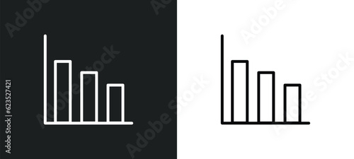 bars chart icon isolated in white and black colors. bars chart outline vector icon from business collection for web, mobile apps and ui.