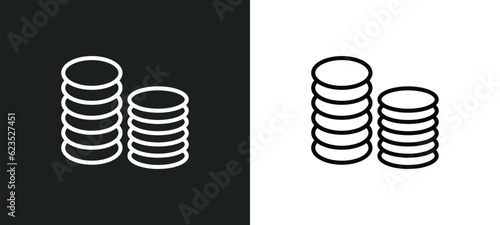 stack of gold icon isolated in white and black colors. stack of gold outline vector icon from business collection for web, mobile apps and ui.