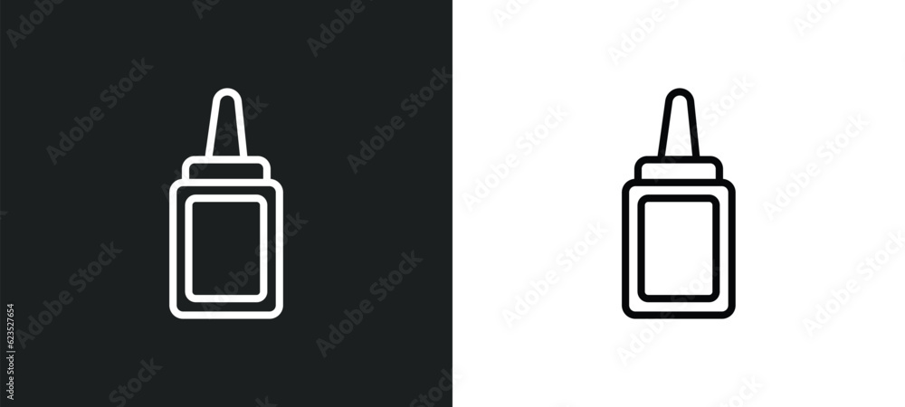 aplicator bottle icon isolated in white and black colors. aplicator bottle outline vector icon from beauty collection for web, mobile apps and ui. aplicator bottle icon isolated in white and black colors. aplicator bottle outline vector icon from beauty collection for web, mobile apps and ui.