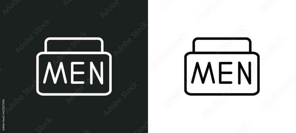 men cream icon isolated in white and black colors. men cream outline vector icon from beauty collection for web, mobile apps and ui.