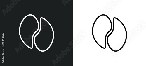 eye patch icon isolated in white and black colors. eye patch outline vector icon from beauty collection. thin collection for web, mobile apps and ui.