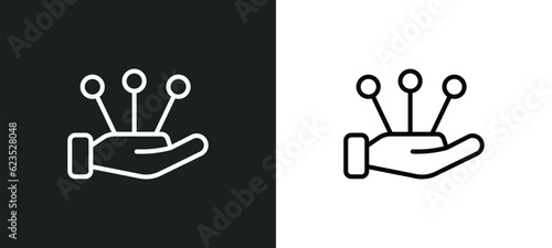 massage icon isolated in white and black colors. massage outline vector icon from beauty collection for web, mobile apps and ui.