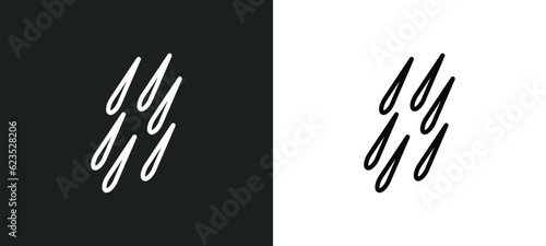 meteor shower icon isolated in white and black colors. meteor shower outline vector icon from astronomy collection for web, mobile apps and ui.