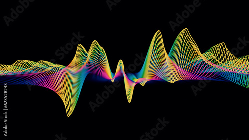 Photography Line wave 3d graphic