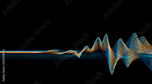 Line wave 3d graphic